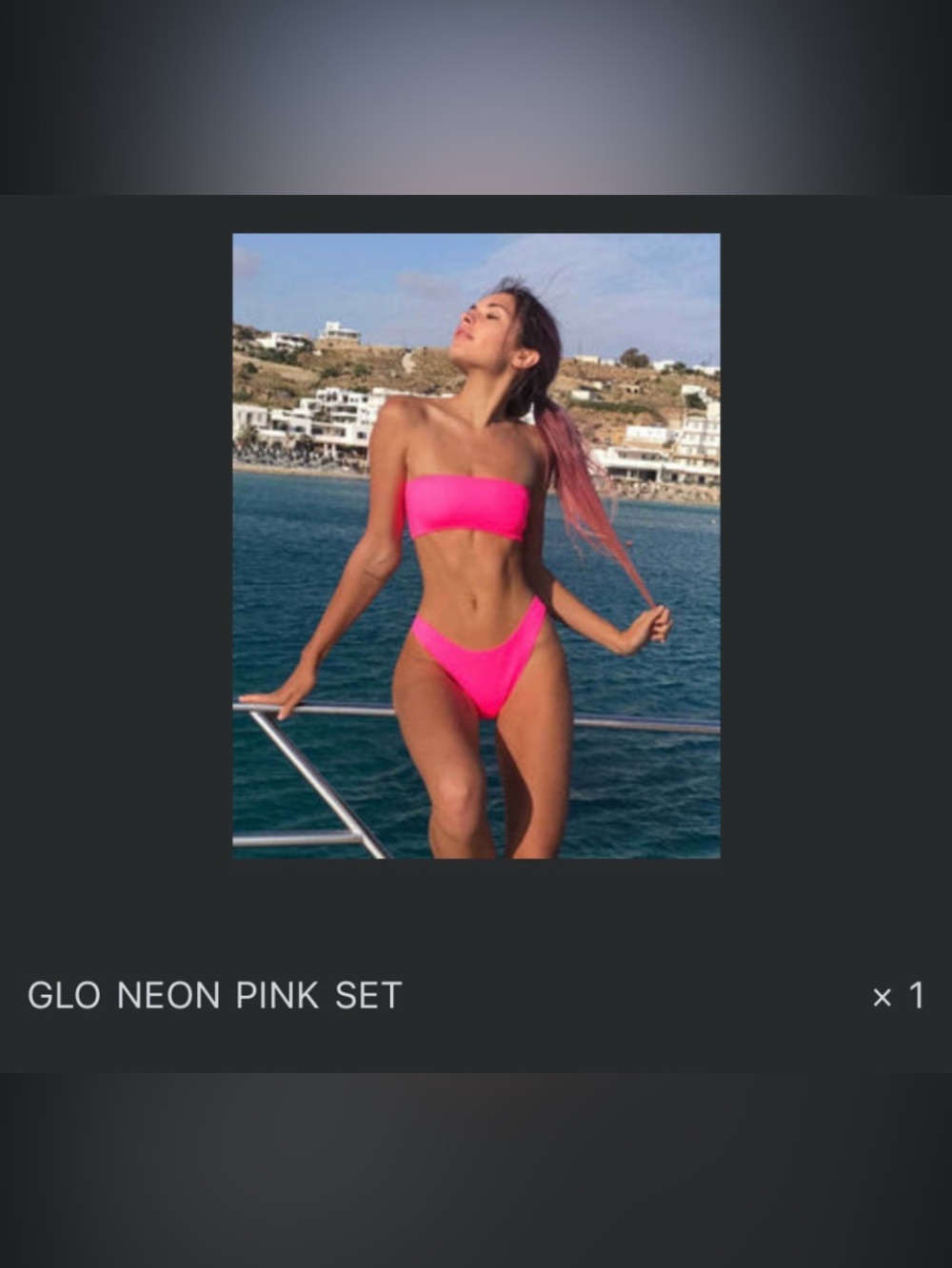 Hoaka Swimwear Neon Pink Bandeau Bikini